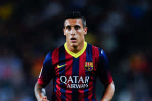 Cristian Tello F C Barcelona Action Shot Wallpaper