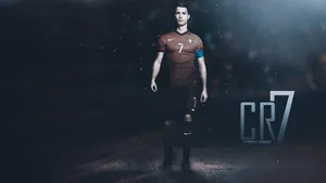 Cristiano Ronaldo In Portugal's Red International Uniform Wallpaper