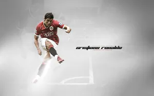 Cristiano Ronaldo Manchester United Gray Aesthetic Wallpaper