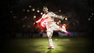 Cristiano Ronaldo Shines On The Pitch Wallpaper