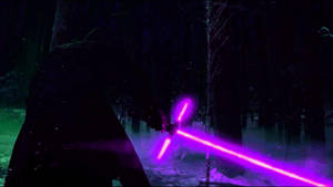 Cross-shaped Purple Lightsaber Wallpaper