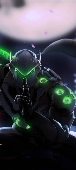 Crouching Genji Iphone Close-up Wallpaper