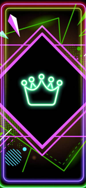 Crown Neon Aesthetic Iphone Wallpaper