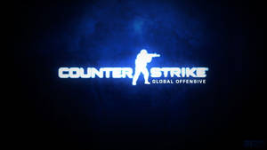 Cs Go Logo In Glowing White Wallpaper