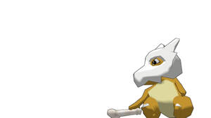 Cubone Looking Left White Background Wallpaper