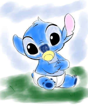 Cuddle Up With Cute Baby Stitch! Wallpaper