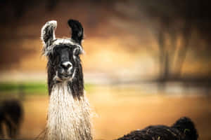 Curious Llama Portrait.jpg Wallpaper