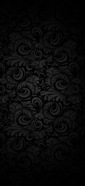 Curled Ferns Black Apple Iphone Wallpaper