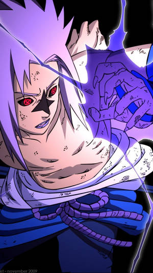 Cursed Seal Level 2 Sasuke Naruto Iphone Wallpaper