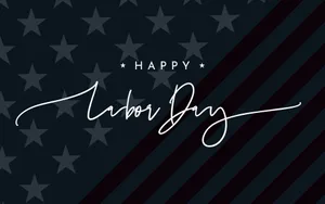 Cursive Lettering Of Labor Day Wallpaper