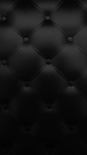 Cushioned Leather Solid Black Iphone Wallpaper