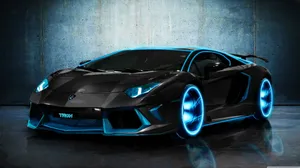 Custom-designed Lamborghini Aventador Supercar Wallpaper