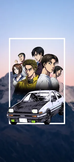 Custom Initial D Phone Wallpaper
