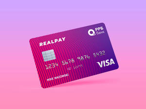 Customized Visa Bank Credit Card Wallpaper