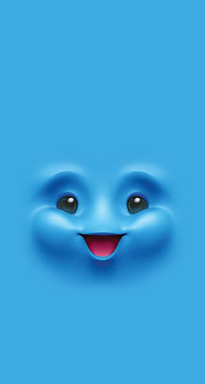 Cute 3d Phone Blue Face Wallpaper