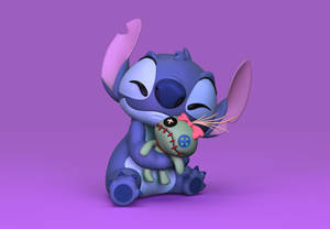 Cute 3d Phone Stitch Wallpaper