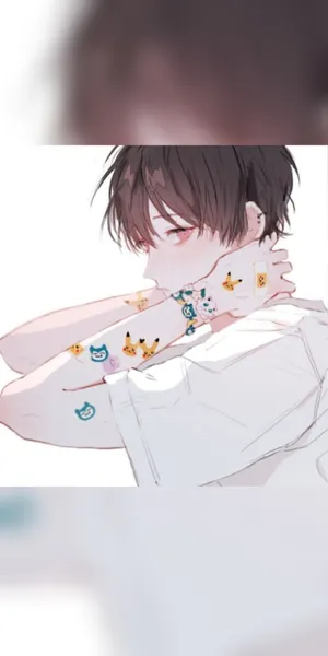 Cute Aesthetic Anime Holding Neck Wallpaper