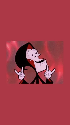 Cute Aesthetic Cartoon Grim The Reaper Wallpaper