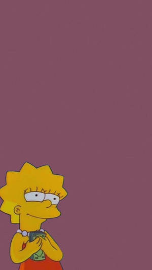 Cute Aesthetic Cartoon Lisa Marie Simpson Wallpaper