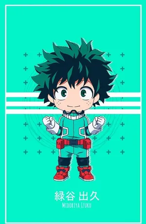 Cute Aesthetic Deku Chibi Art Wallpaper
