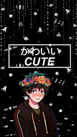 Cute Aesthetic Deku Flower Crown Wallpaper