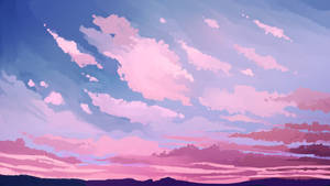 Cute Aesthetic Sky Digital Artwork Wallpaper