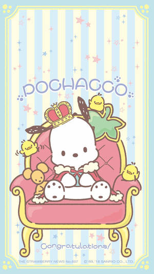 Cute And Happy - Pochacco From Sanrio Wallpaper