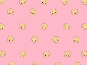 Cute And Pink Brown Cookies Wallpaper