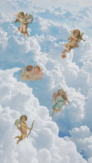 Cute Angels 1080 X 1920 Wallpaper