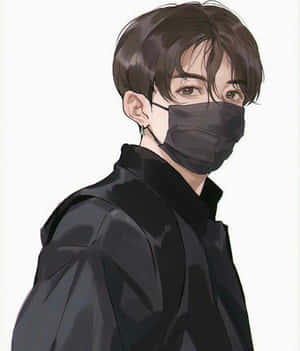 Cute Anime Boy With Mask Wallpaper