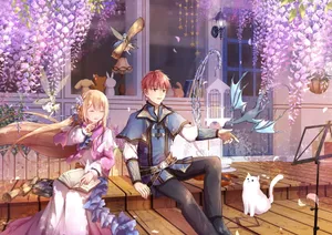 Cute Anime Couple Fantasy Wallpaper