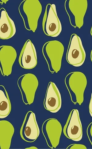Cute Avocado Dark Blue Background Wallpaper