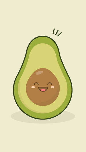 Cute Avocado Happy Seed Wallpaper