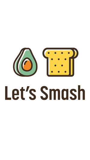 Cute Avocado Lets Smash Wallpaper