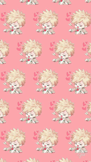 Cute Bakugou Shows Off His Unique Fiery Personality In This Fun Portrait Wallpaper