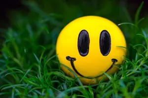 Cute Ball With Happy Smile Face Wallpaper