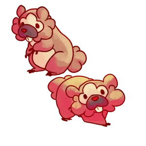 Cute Bidoof Digital Art Wallpaper