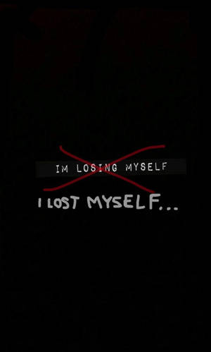Cute Black Aesthetic Lost Myself Wallpaper