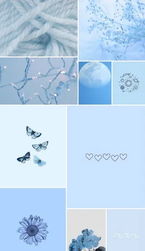 Cute Blue Phone Aesthetic Wallpaper