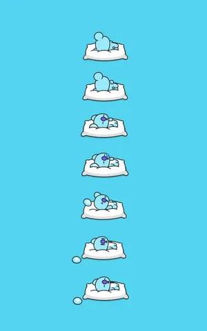 Cute Bt21 Koya Sleeping Wallpaper