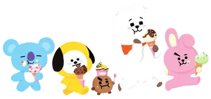 Cute Bts Drawing B21 Horizonta Wallpaper