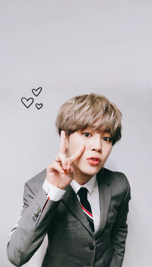 Cute Bts Jimin In Uniform Wallpaper