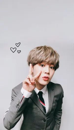 Cute Bts Jimin In Uniform Wallpaper