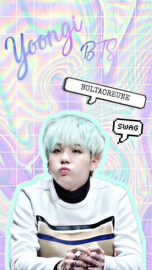 Cute Bts Suga Speech Bubbles Wallpaper
