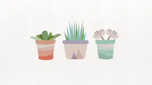 Cute Cactus Art Wallpaper