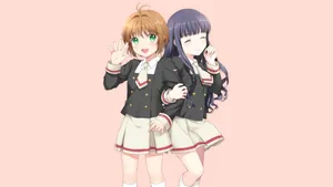 Cute Cardcaptor Sakura And Tomoyo Wallpaper