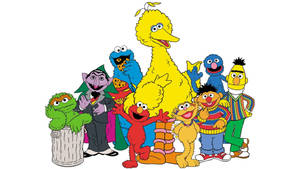 Cute Cartoon Sesame Street Characters Wallpaper