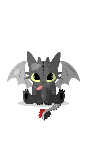 Cute Cartoon Toothless Dragon Wallpaper