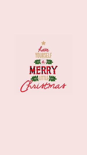 Cute Christmas Iphone Pink Background Wallpaper
