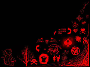 Cute Dark Red Logos And Symbols Wallpaper